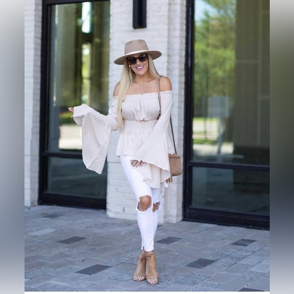 NWOT 10 White Butt Lift Stretch Ripped Skinny Jeans Distressed Denim Pants - Picture 6 of 6